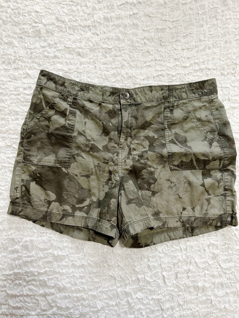 Calvin Klein Camo Shorts 12 100% Cotton Classic Athleisure Chino